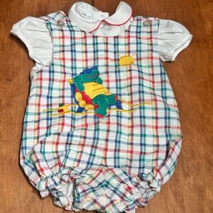 Kelly's Kids Frog Bubble Romper Set - Size 2